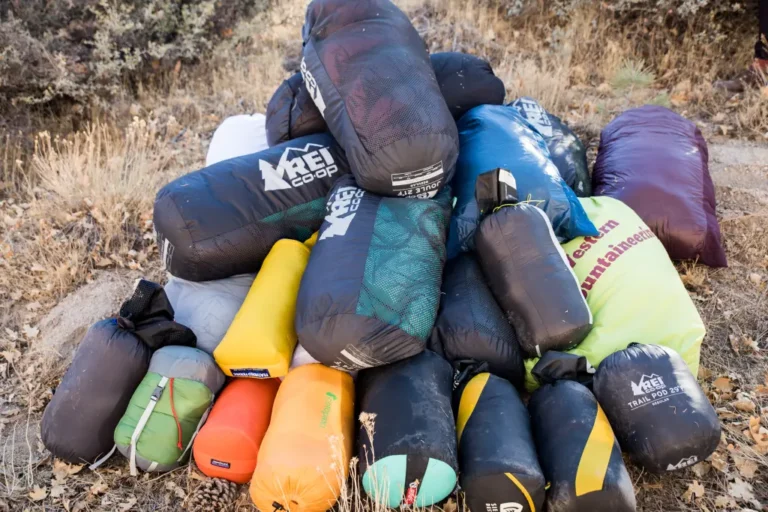 A lot of sleepign bags